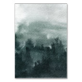 Abstrakte Hochzeit im Wasserwald Tischnummer (Rückseite)