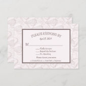 Abstrakte Hochzeit in Bale Burgund RSVP Karte (Vorne/Hinten)