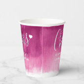 Abstrakte Hochzeit in dunkelroter Bordeaux Pappbecher (Rechts)