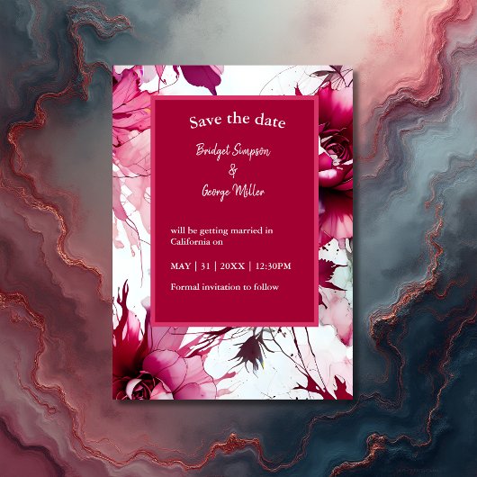 abstrakte Hochzeit in Rosa