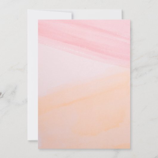 Abstrakte Hochzeit in Rosa Einladung (Rückseite)