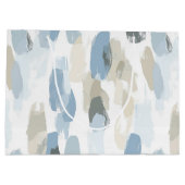 Abstrakte Hochzeit mit Blauweißcreme Große Geschenktüte (Rückseite)