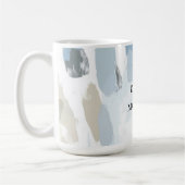 Abstrakte Hochzeit mit Blauweißcreme Kaffeetasse (Links)