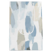 Abstrakte Hochzeit mit Blauweißcreme Mittlere Geschenktüte (Rückseite)