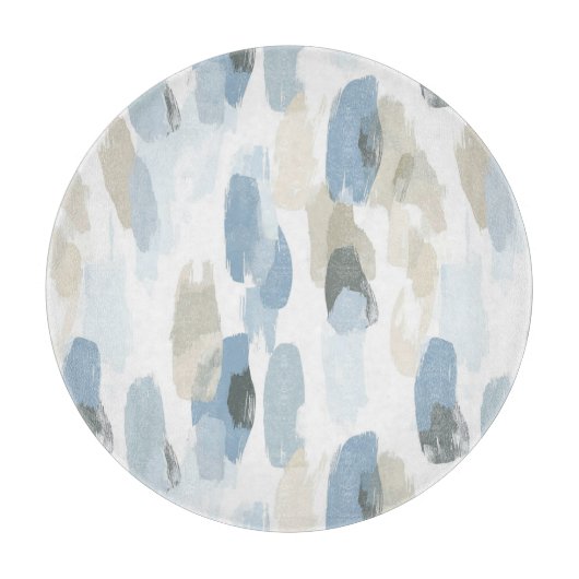 Abstrakte Hochzeit mit Blauweißcreme Schneidebrett (Vorderseite)