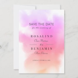 Abstrakte Hochzeit mit rosa Goldwasser Save The Date