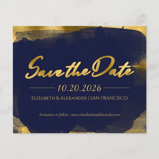 Abstrakte Hochzeit Speichern Sie das Datum der Ein (Vorderseite)