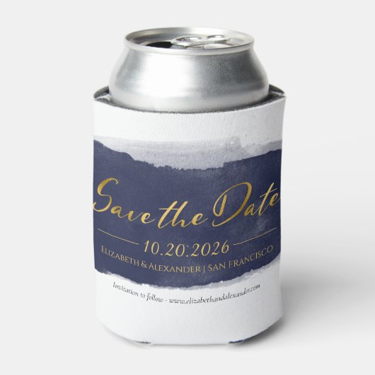 Abstrakte Hochzeit Speichern Sie das Datum der Ein Dosenkühler (Kanne Vorderseite)