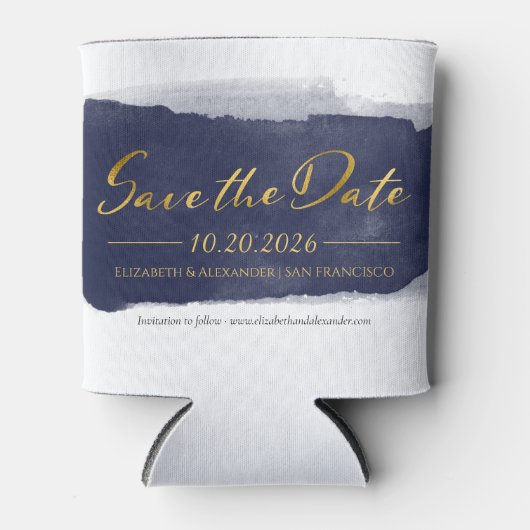 Abstrakte Hochzeit Speichern Sie das Datum der Ein Dosenkühler (Vorderseite)