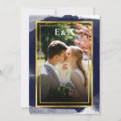 Abstrakte Hochzeit Speichern Sie das Datum der Ein Einladung (Rückseite)