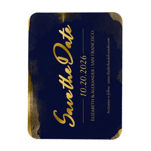 Abstrakte Hochzeit Speichern Sie das Datum der Ein Magnet (Vertikal)