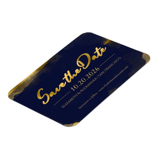 Abstrakte Hochzeit Speichern Sie das Datum der Ein Magnet (Linke Seite)