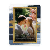 Abstrakte Hochzeit Speichern Sie das Datum der Ein Magnet (Vertikal)