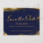 Abstrakte Hochzeit Speichern Sie das Datum der Ein Postkarte (Vorderseite)