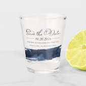 Abstrakte Hochzeit Speichern Sie das Datum der Ein Schnapsglas (Vorderseite)