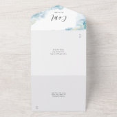 Abstrakte Hochzeit von Watercolor-Script-Monogramm All In One Einladung (Außenbereich)