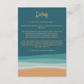 Abstrakte Hochzeiten am Strand Begleitkarte (Vorderseite)