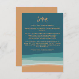 Abstrakte Hochzeiten am Strand Begleitkarte