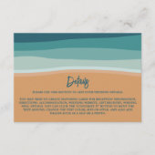 Abstrakte Hochzeiten am Strand Begleitkarte (Vorderseite)