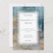Abstrakte Hochzeitseinladung am modernen Strand Einladung (Vorderseite)