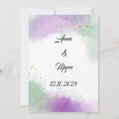 Abstrakte Hochzeitseinladung Einladung (Rückseite)