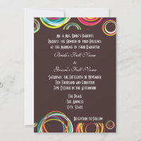 Abstrakte Hochzeitseinladungen in modernen Kreisen