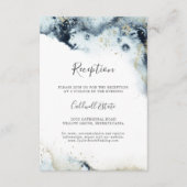 Abstrakte Hochzeitsempfehlung für Wasserfarben Begleitkarte (Vorderseite)