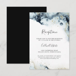 Abstrakte Hochzeitsempfehlung für Wasserfarben Begleitkarte