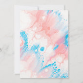 Abstrakte Hochzeitsfeier Einladung (Rückseite)