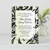 Abstrakte Hochzeitsfeier Einladung (Stehend Vorderseite)