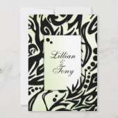 Abstrakte Hochzeitsfeier Einladung (Rückseite)