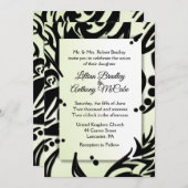 Abstrakte Hochzeitsfeier Einladung (Vorne/Hinten)