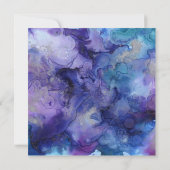 Abstrakte Hochzeitsfeier Einladung (Rückseite)