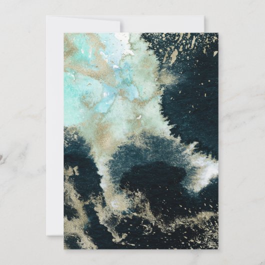 Abstrakte Hochzeitsfeier Einladung (Rückseite)