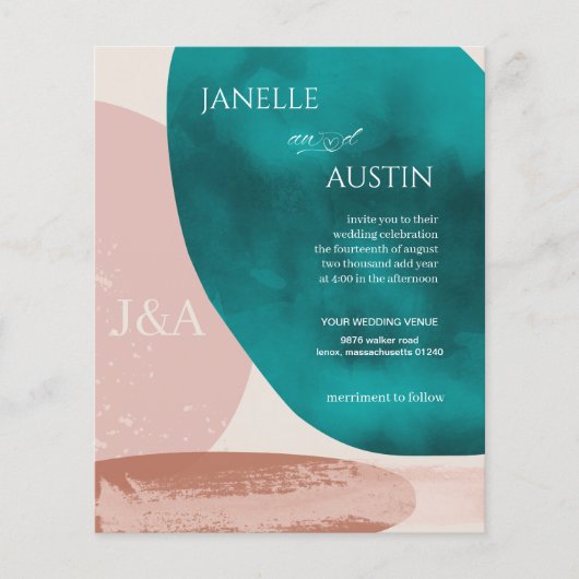 Abstrakte Hochzeitsfeier Flyer (Vorne)