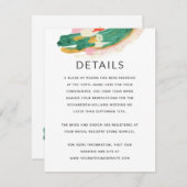 Abstrakte Hochzeitsinformationen - Details Begleitkarte (Vorne/Hinten)
