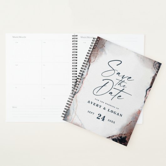 Abstrakte Hochzeitspläne der ätherischen Marine un Planer (Anzeige)