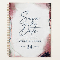 Abstrakte Hochzeitspläne für Burgund & Navy