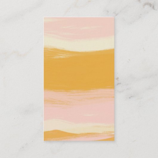 Abstrakte Hochzeitsstimmung in Rosa und Orange Begleitkarte (Rückseite)