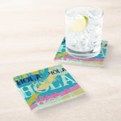 Abstrakte Hola Glasuntersetzer (Schrägansicht)