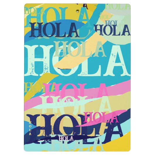 Abstrakte Hola Klemmbrett (Rückseite)