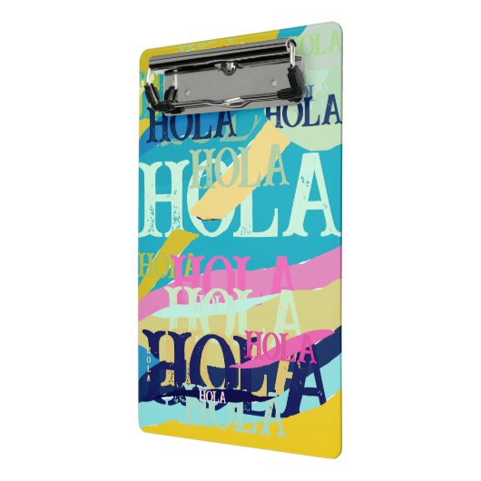 Abstrakte Hola Mini Klemmbrett (Gewinkelt2)