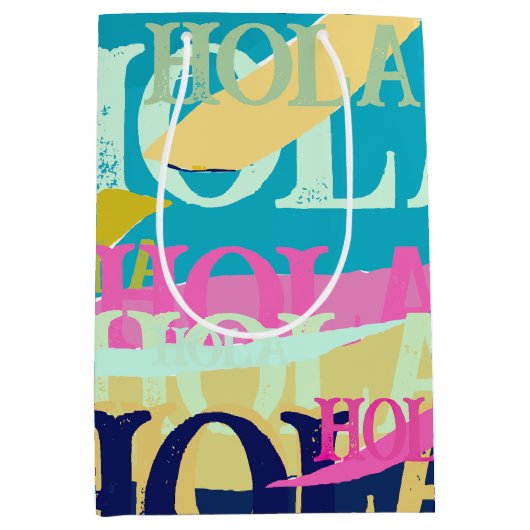 Abstrakte Hola Mittlere Geschenktüte (Vorderseite)
