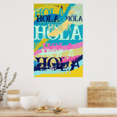 Abstrakte Hola Poster (Küche)