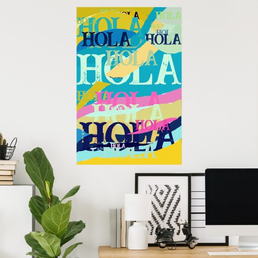 Abstrakte Hola Poster (Heimbüro)
