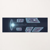 Abstrakte Holografie Yogamatte (Rückseite (Horizontal))