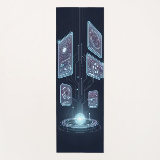 Abstrakte Holografie Yogamatte (Vorderseite)