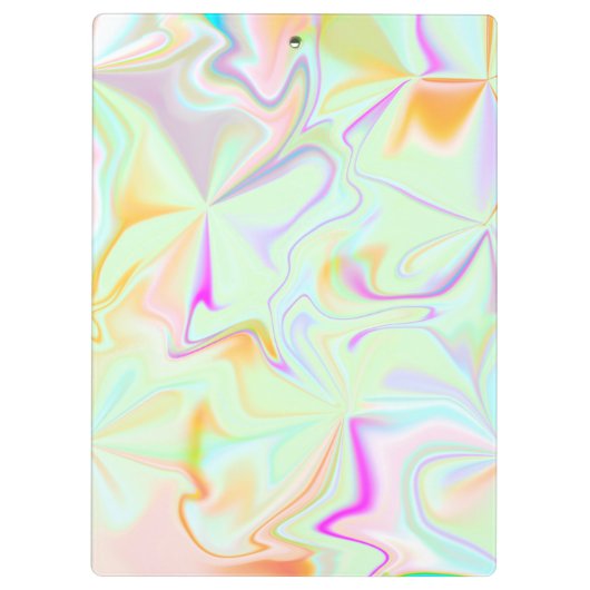 Abstrakte Hologramm Imitate Farbiges Muster Klemmbrett (Rückseite)