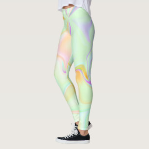 Abstrakte Hologramm Imitate Farbiges Muster Leggings