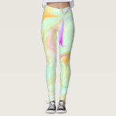 Abstrakte Hologramm Imitate Farbiges Muster Leggings (Vorderseite)